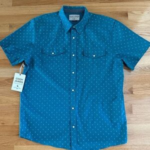 NWT Cody James Western Short Sleeve Shirt Pearl Snap Down Size XL